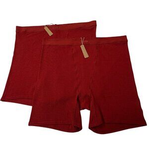 SKIMS Cotton Rib Boxer Shorts Lot of 2 Brick 4X